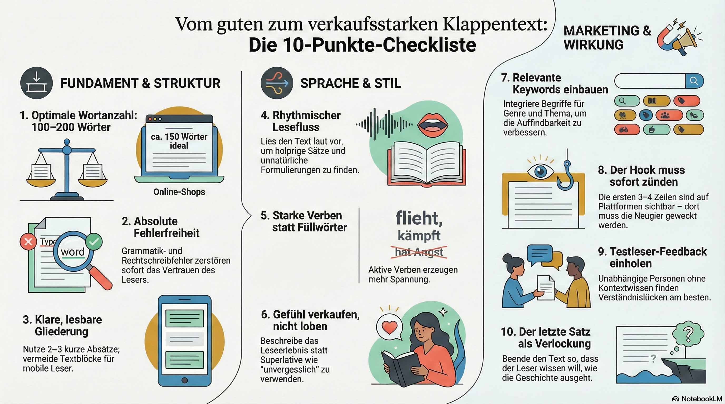 Klappentext Checkliste Klappentext Checkliste